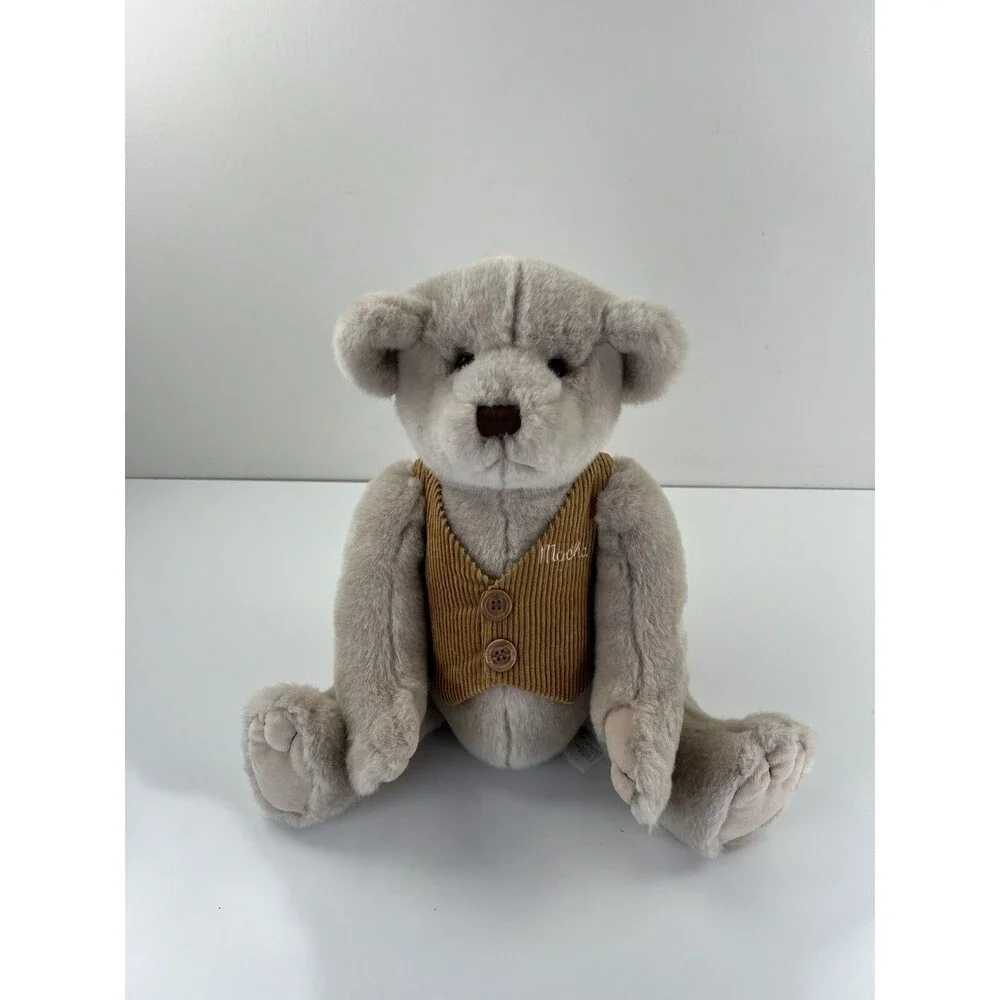 Vintage Dakin Teddy Bear Plush Stuffed Animal Mocha Corduroy Vest #24794 Plushie
